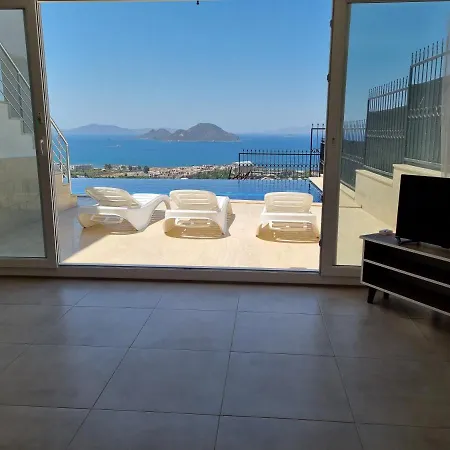 Bodrum KADIKALESI Villa Sonsuzluk Havuzlu Full Deniz Manzarali